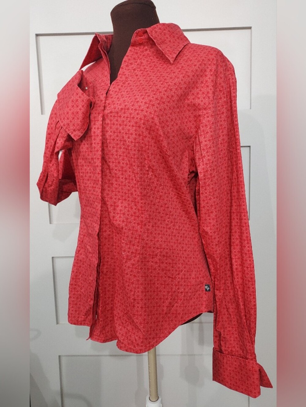 NWT Cruel Girl Strawberry Red Floral-Print Western Cowgirl Shirt